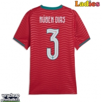Portugal Ruben Dias #3 Replica Home Shirt Ladies World Cup 2026 Short Sleeve